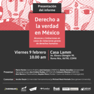 PRESENTACIÓN DE INFORME: DERECHO A LA VERDAD EN MÉXICO