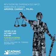 Te invitamos a la Reunión 27 de revisión de expedientes entre CADHAC, AMORES y la PGJNL