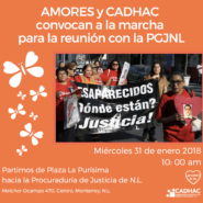 AMORES Y CADHAC CONVOCAN A LA MARCHA PREVIA A REUNIÓN CON PGJNL