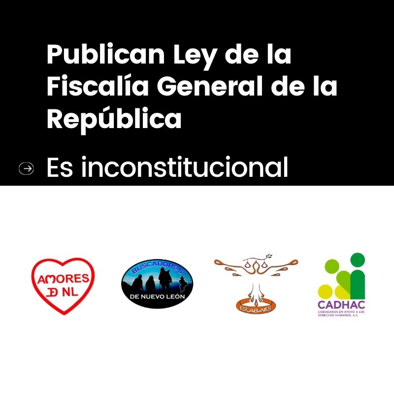 Se publica la ley de la fiscalía general de la república. Es inconstitucional afirman colectivos y CADHAC