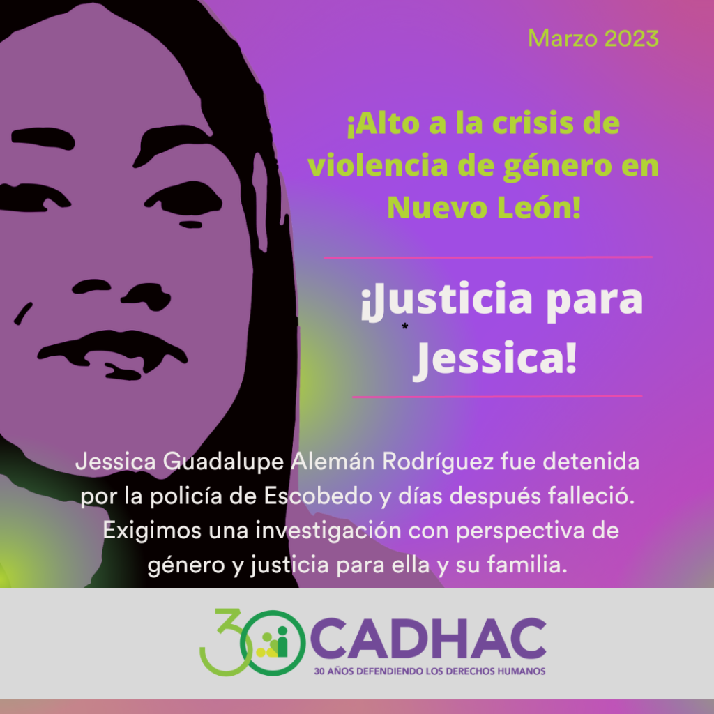<strong>¡Justicia para Jessica! ¡Alto a la crisis de violencia de género en Nuevo León!</strong>