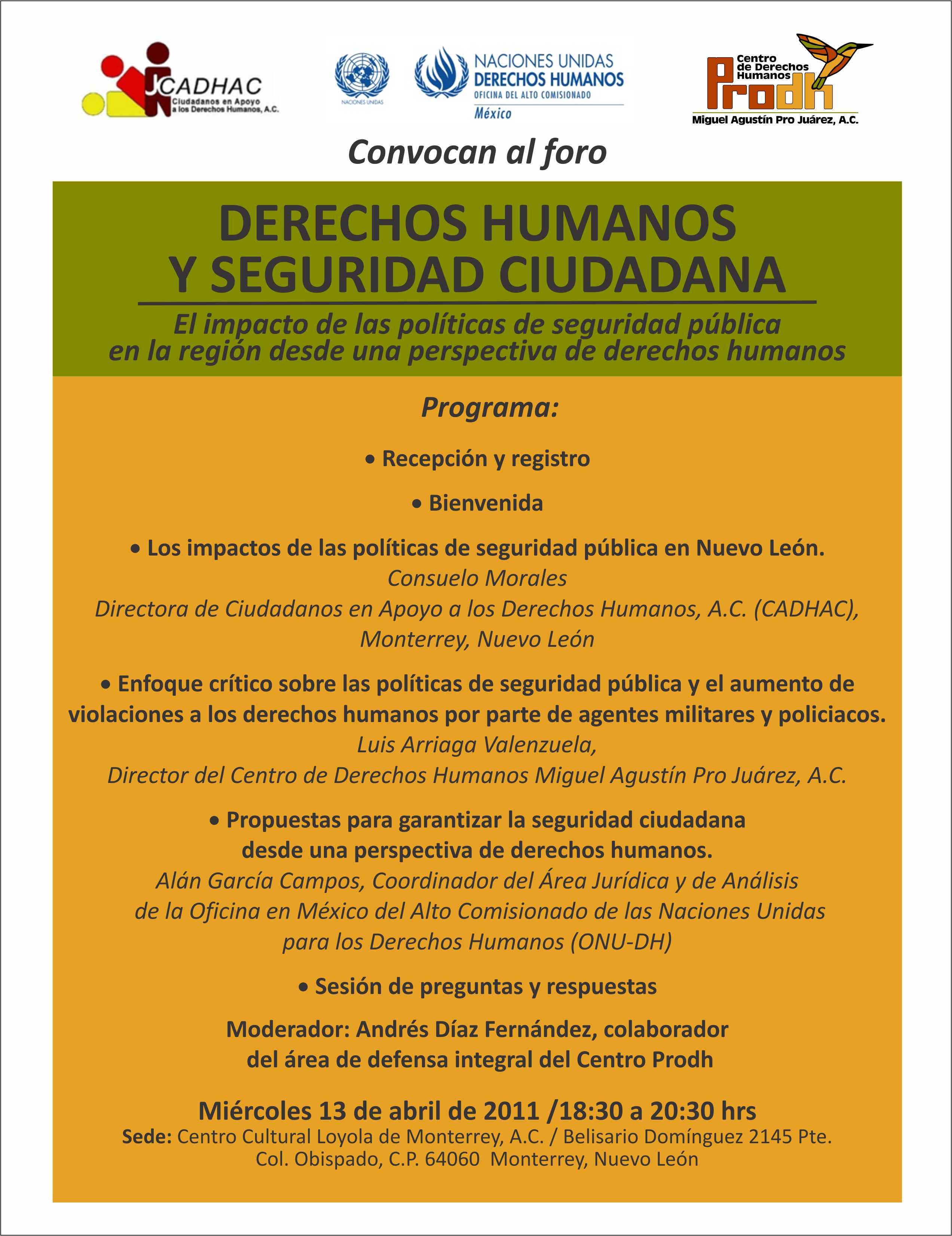 Foro «Derechos Humanos y Seguridad Ciudadana»