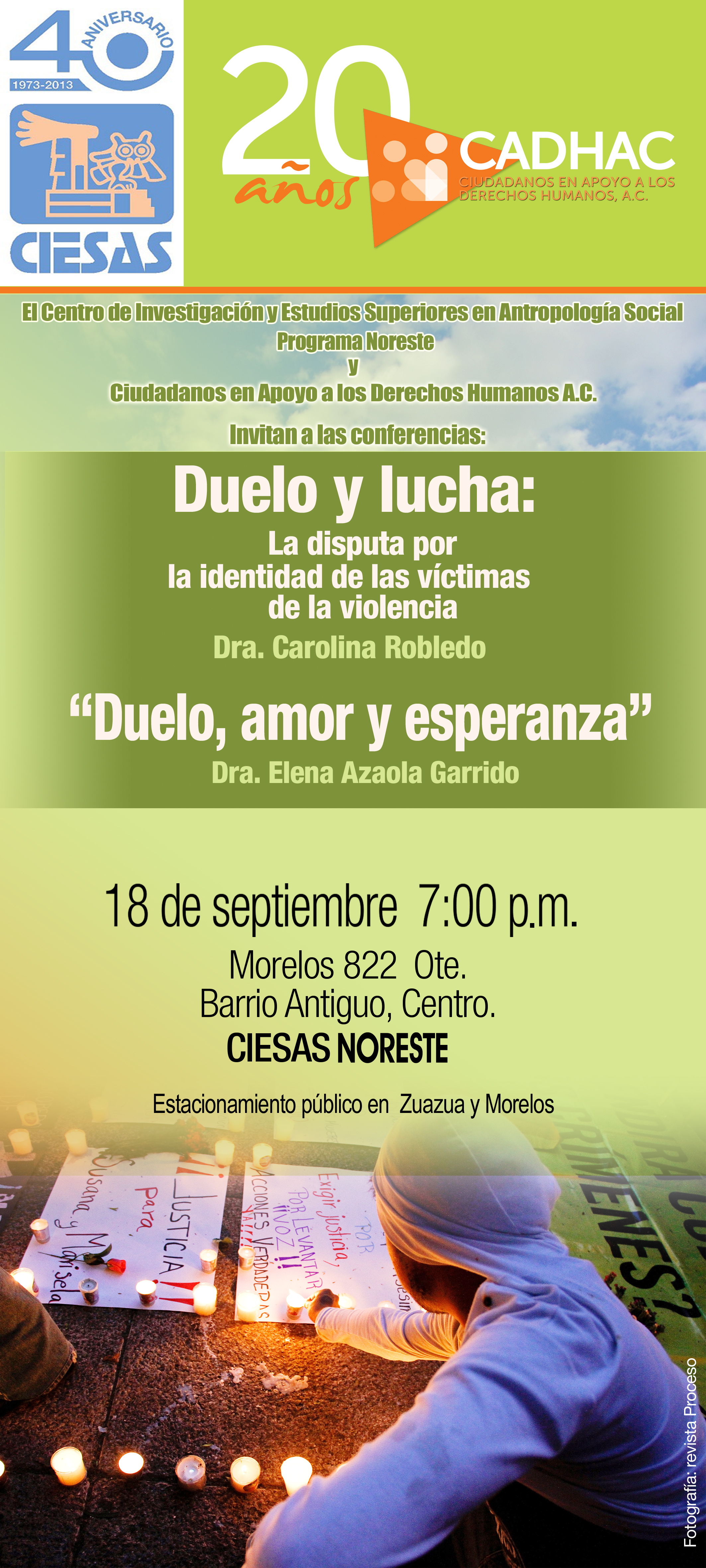 Invitación a conferencia: «Duelo y lucha: La disputa por la identidad de las víctimas de la violencia»